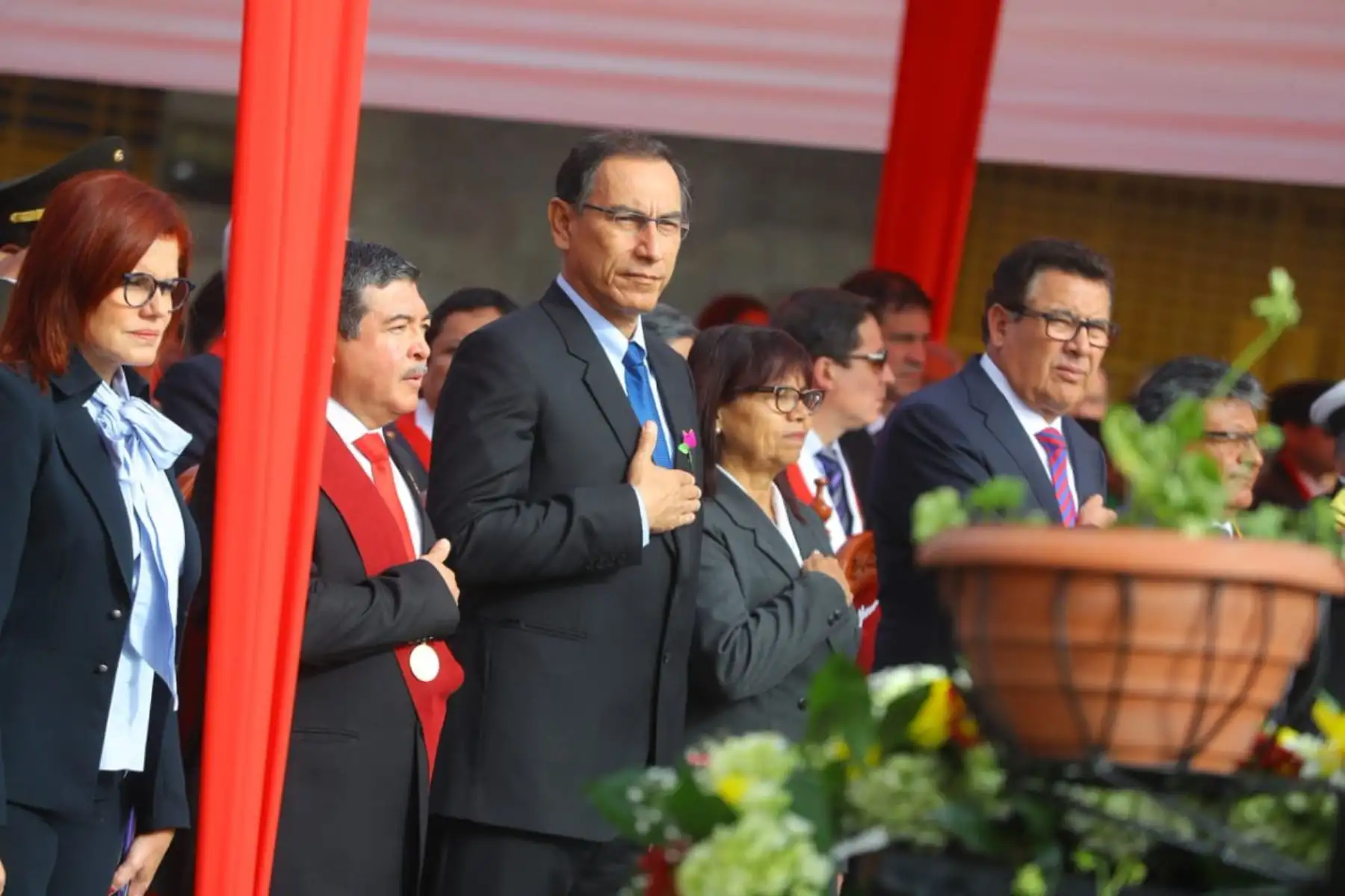 El presidente, Martin Vizcarra, participa de la ceremonia en homenaje a la mujer tacneña en el marco del 89.° aniversario de reincorporación de Tacna al Perú. Foto: ANDINA/Prensa Presidencia