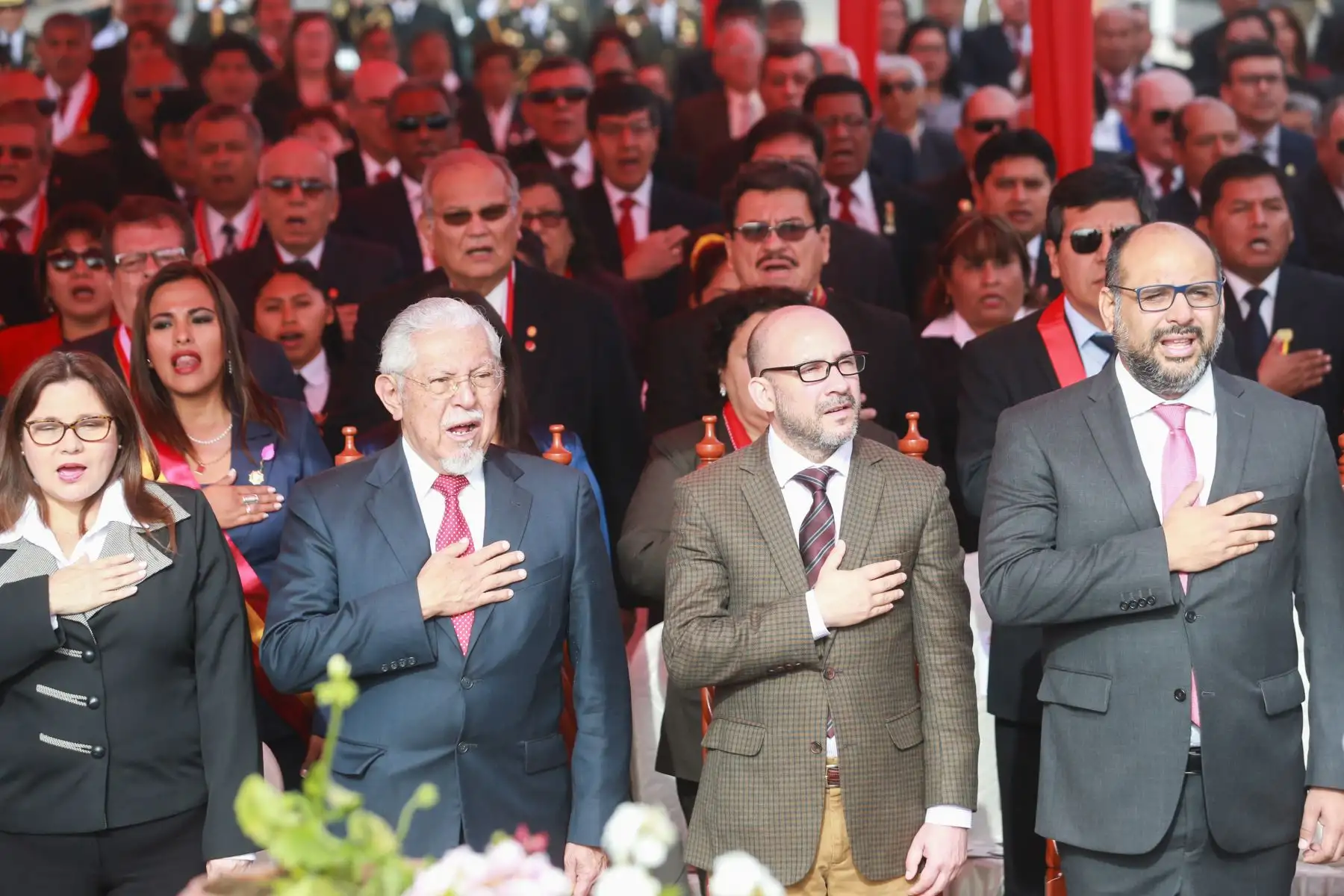 Ministros de estado participan en la ceremonia en homenaje a la mujer tacneña en el marco del 89° aniversario de reincorporación de Tacna. Foto: ANDINA/Prensa Presidencia