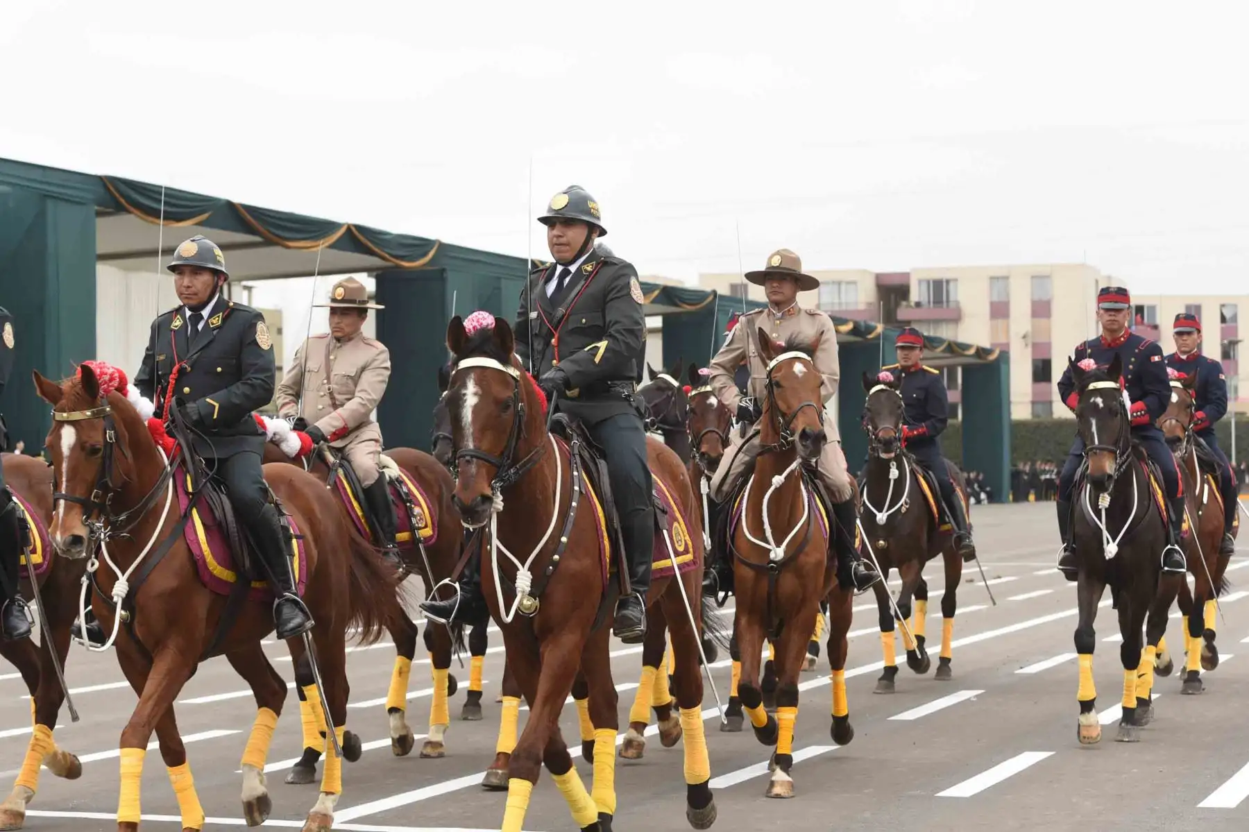 Ceremonia de homenaje de la Policía Nacional a Santa Rosa de Lima y a la Benemérita Guardia Civil, realizada  en la Escuela de Oficiales de la PNP, en Chorrillos .Foto: ANDINA/Mininter