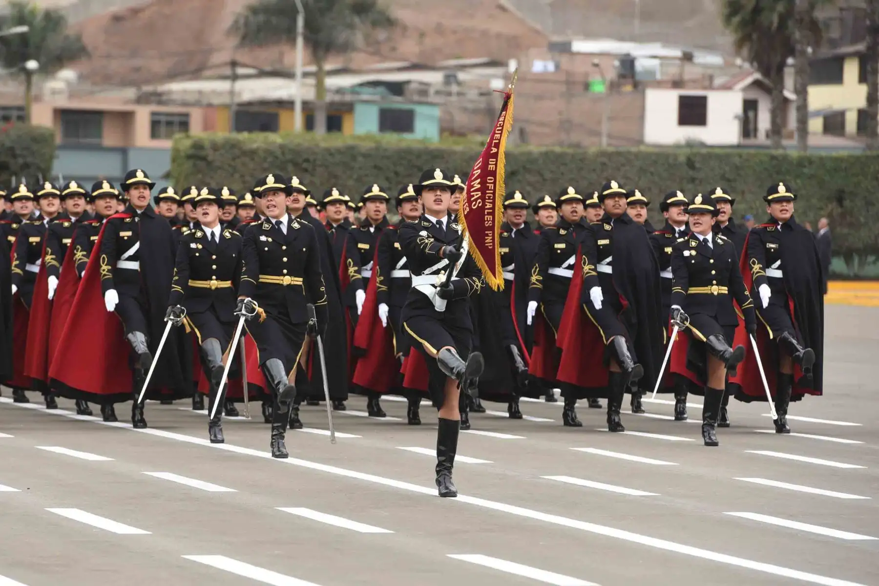 Ceremonia de homenaje de la Policía Nacional a Santa Rosa de Lima y a la Benemérita Guardia Civil, realizada  en la Escuela de Oficiales de la PNP, en Chorrillos .Foto: ANDINA/Mininter