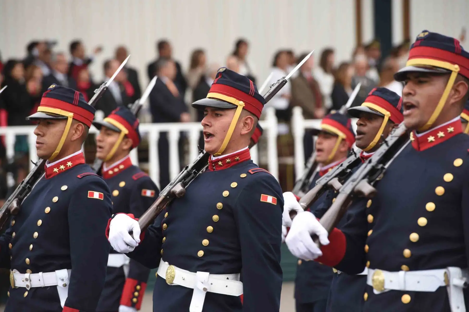 Ceremonia de homenaje de la Policía Nacional a Santa Rosa de Lima y a la Benemérita Guardia Civil, realizada  en la Escuela de Oficiales de la PNP, en Chorrillos .Foto: ANDINA/Mininter