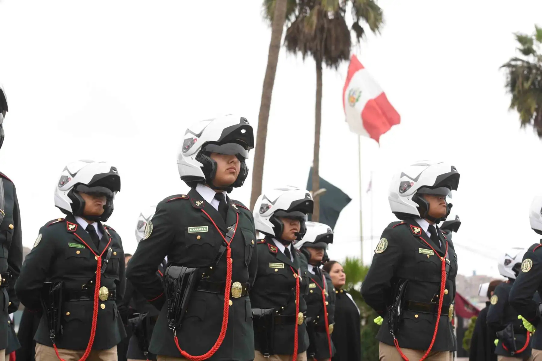 Ceremonia de homenaje de la Policía Nacional a Santa Rosa de Lima y a la Benemérita Guardia Civil, realizada  en la Escuela de Oficiales de la PNP, en Chorrillos .Foto: ANDINA/Mininter