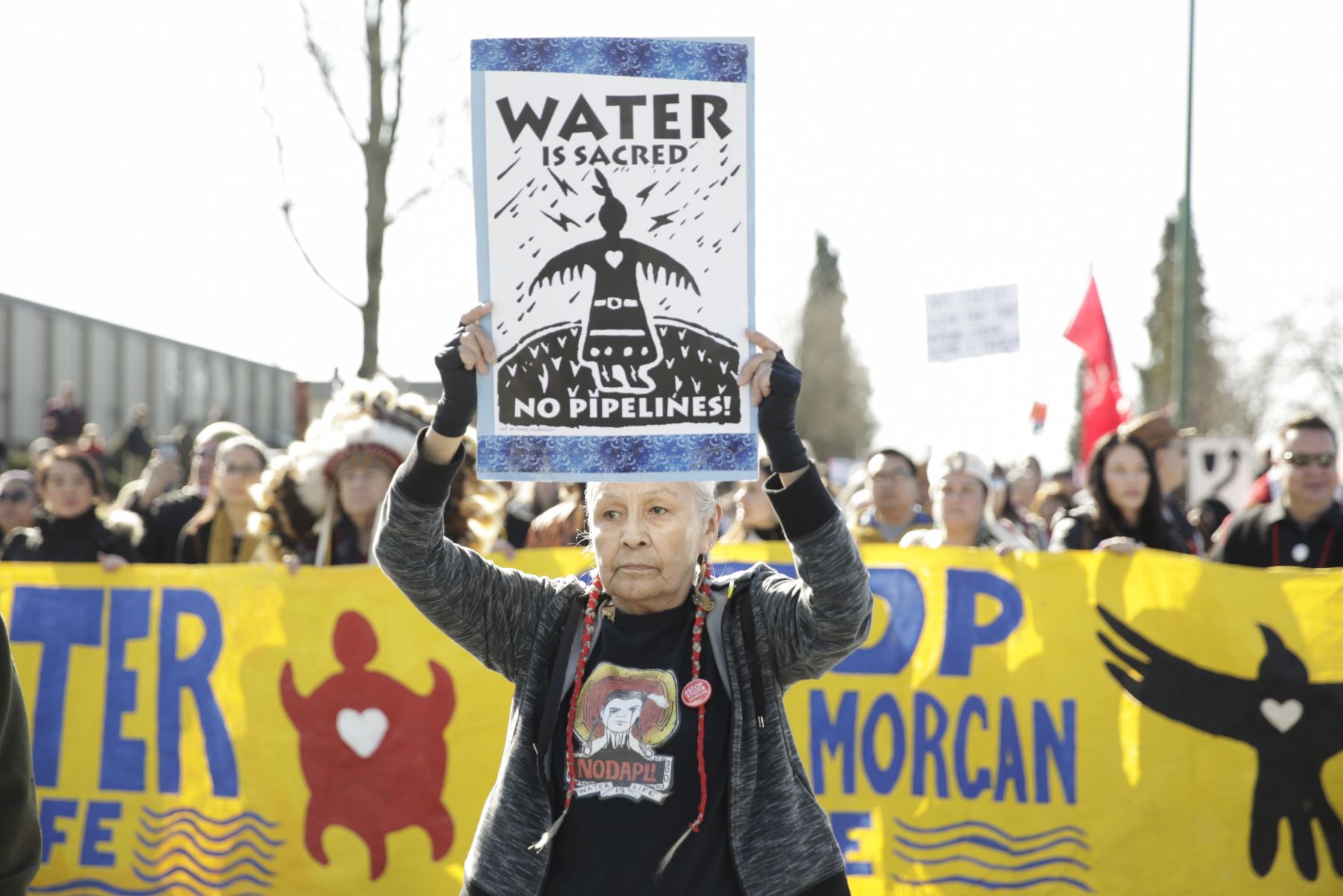 Manifestaciones en contra del oleducto canadiense Foto: AFP