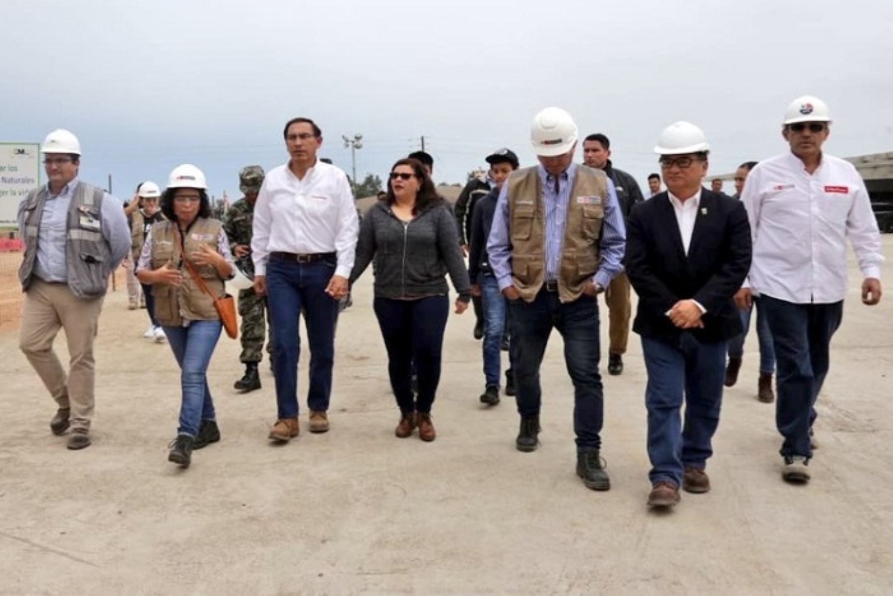 Jefe del Estado, Martín Vizcarra, inspeccionó obras del Museo Nacional del Perú, el cual se construye en Lurin