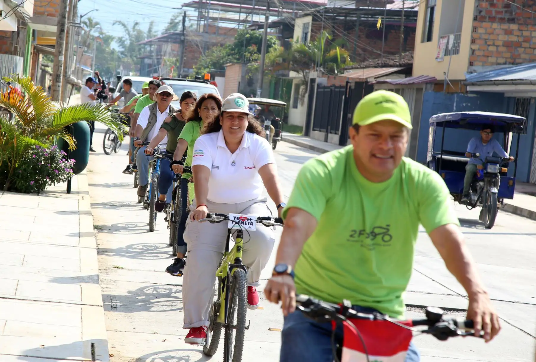 Ministra del Ambiente, Fabiola Muñoz, participó en el 2do. Foro Peruano de La Bicicleta en Moyobamba, San Martín. Foto: ANDINA/Minam