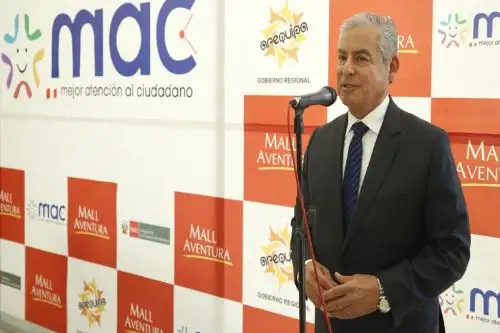 Jefe del Gabinete, César Villanueva, inaugura Centro MAC en Arequipa.