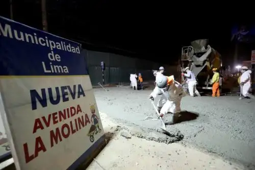 Construcción de nueva avenida La Molina. Foto: Andina/Difusión