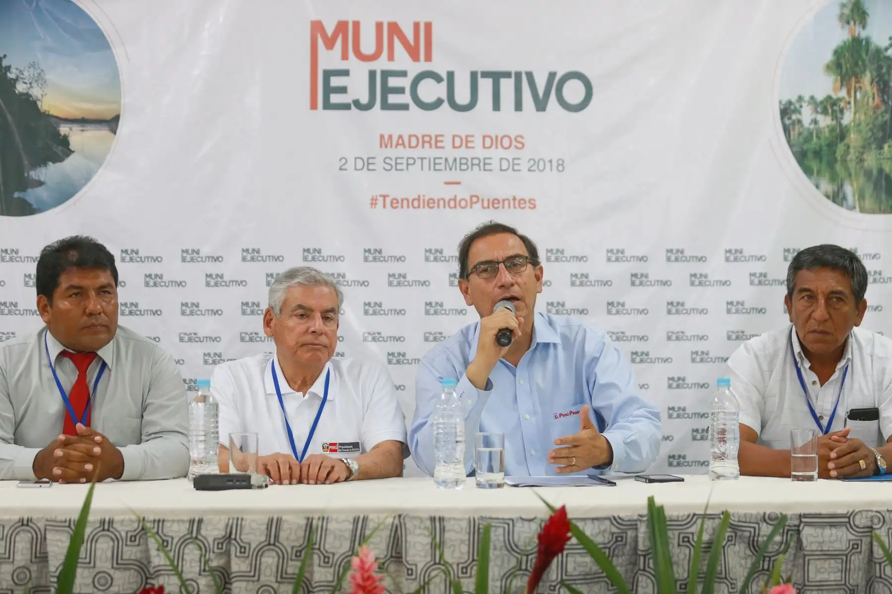 Presidente  Martín Vizcarra participò en el  Muni Ejecutivo Provincial Madre de Dios.Foto:ANDINA/Prensa Presidencia