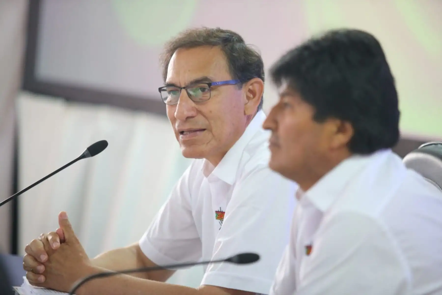 Encuentro entre los presidentes Martín Vizcarra y Evo Morales, previo al IV Gabinete Binacional Perú - Bolivia, que se realiza en la ciudad de Cobija. Foto: ANDINA/Prensa Presidencia