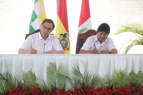 Perú y Bolivia firman acuerdos vinculados a la conservación ambiental. ANDINA/Prensa Presidencia