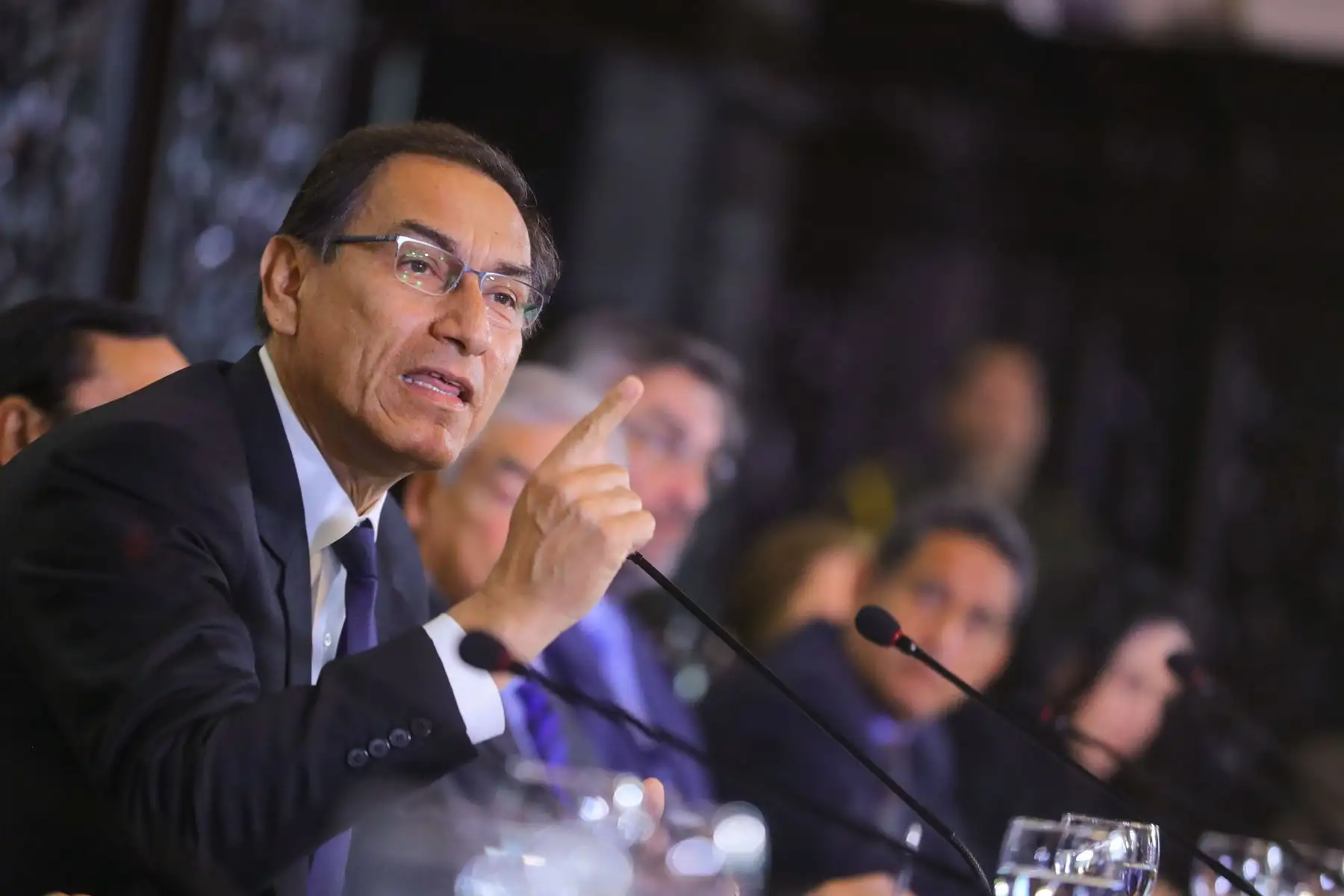 Presidente de la República, Martin Vizcarra, lidera la reunión del Acuerdo Nacional sobre la Reforma Política y del Sistema de Justicia. Foto: ANDINA/Prensa Presidencia