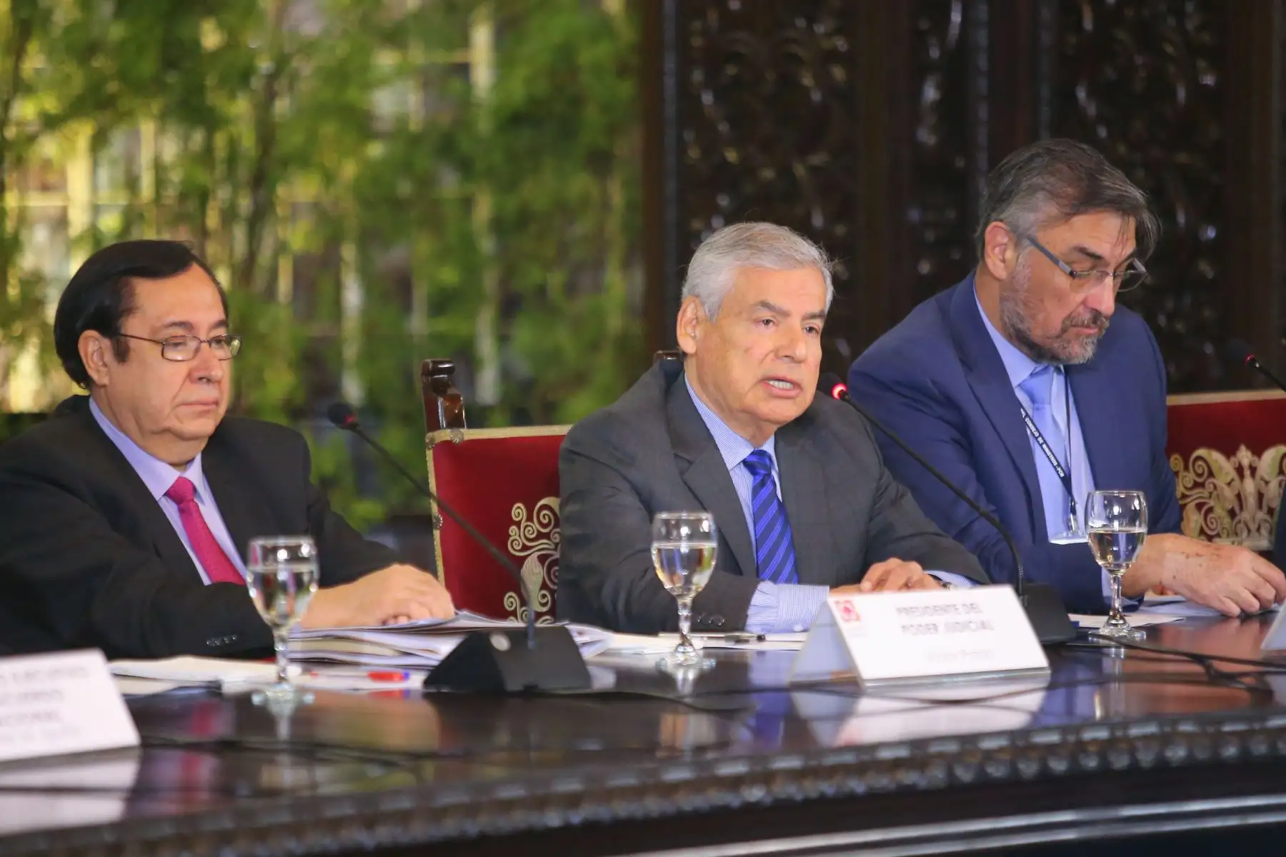 Jefe del gabinete,César Villanueva  expone en la reunión del Acuerdo Nacional sobre la Reforma Política y del Sistema de Justicia. Foto: ANDINA/Prensa Presidencia