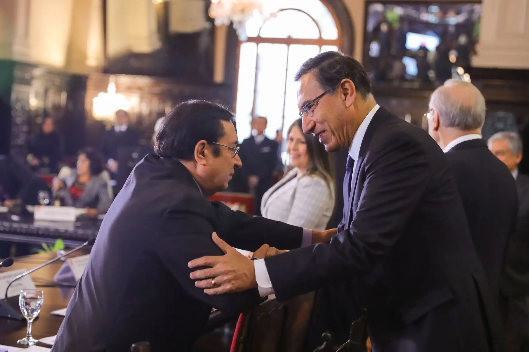 Presidente de la República, Martin Vizcarra, lidera la reunión del Acuerdo Nacional sobre la Reforma Política y del Sistema de Justicia. Foto: ANDINA/Prensa Presidencia