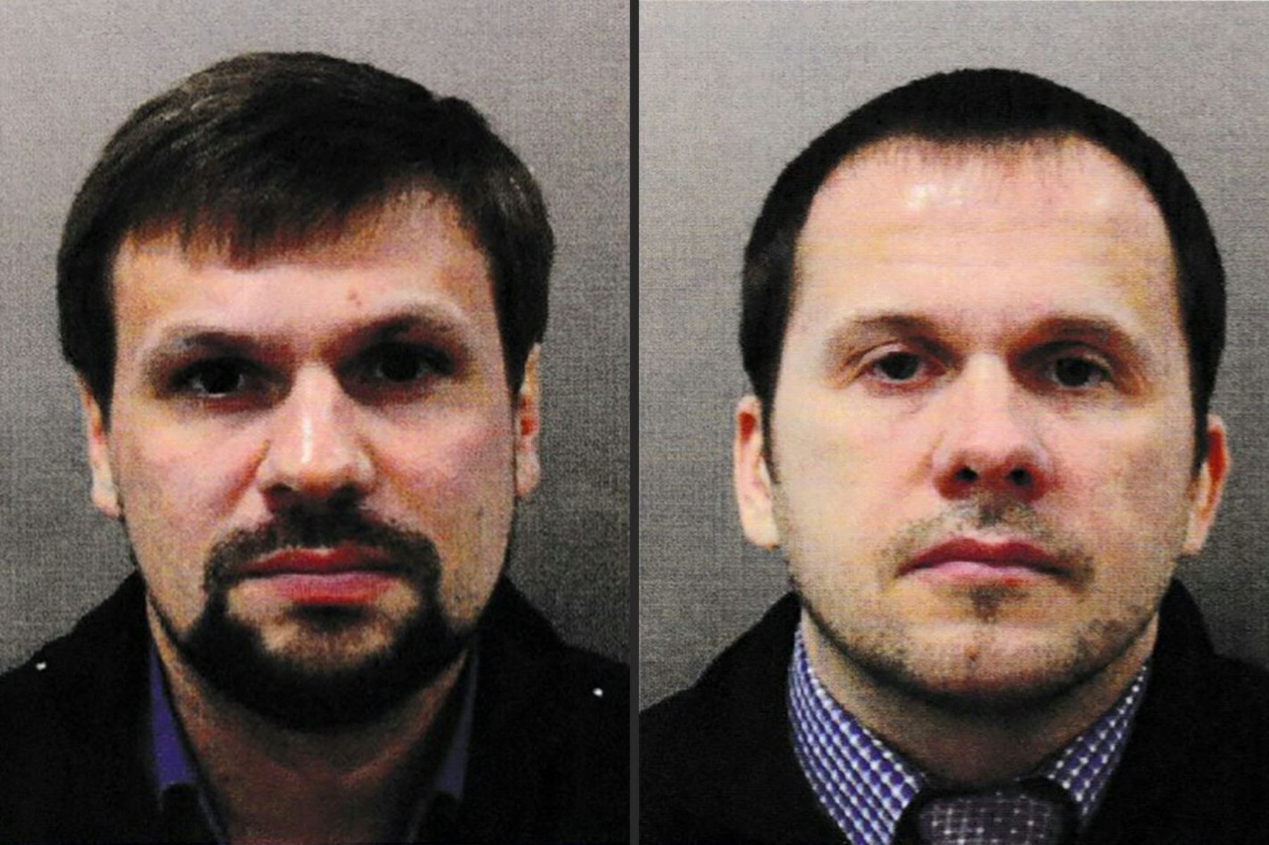 Ruslan Boshirov y Alexander Petrov, sospechosos del caso Skripal Foto: AFP