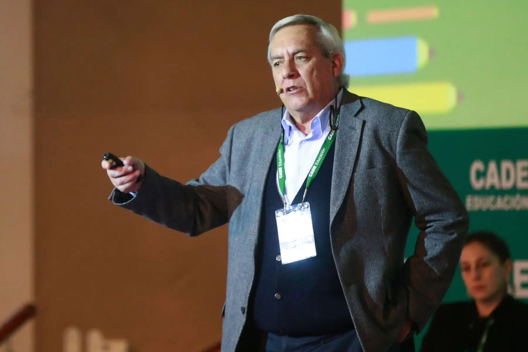 Flavio Figallo, ex Vice ministro de Gestión Pedagógica del Minedu, expone en el Cade Educación 2018.Foto:ANDINA/Jhony Laurente