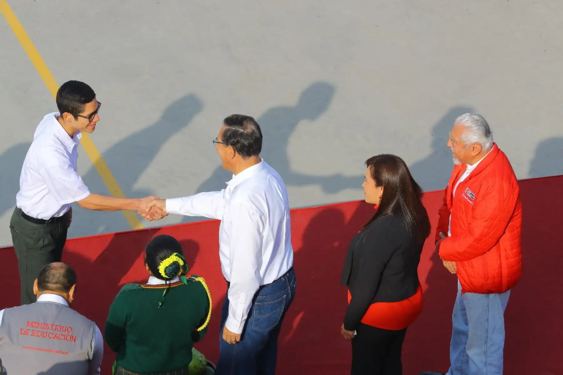 El Presidente de la República, Martín Vizcarra, y el ministro Daniel Alfaro inauguran  el moderno local de la IE San Antonio de Jicamarca, provincia de HuarochirÍ. Foto: ANDINA/Prensa Presidencia