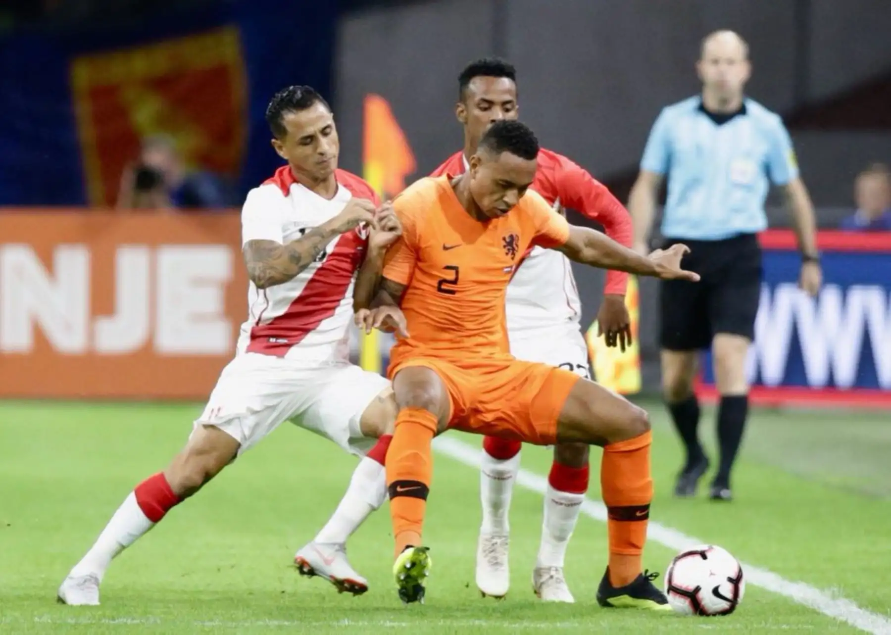 Partido amistoso entre Perú y Holanda , en el  estadio Johan Cruijff Arena en Amsterdam (Holanda). Foto: ANDINA/FPF