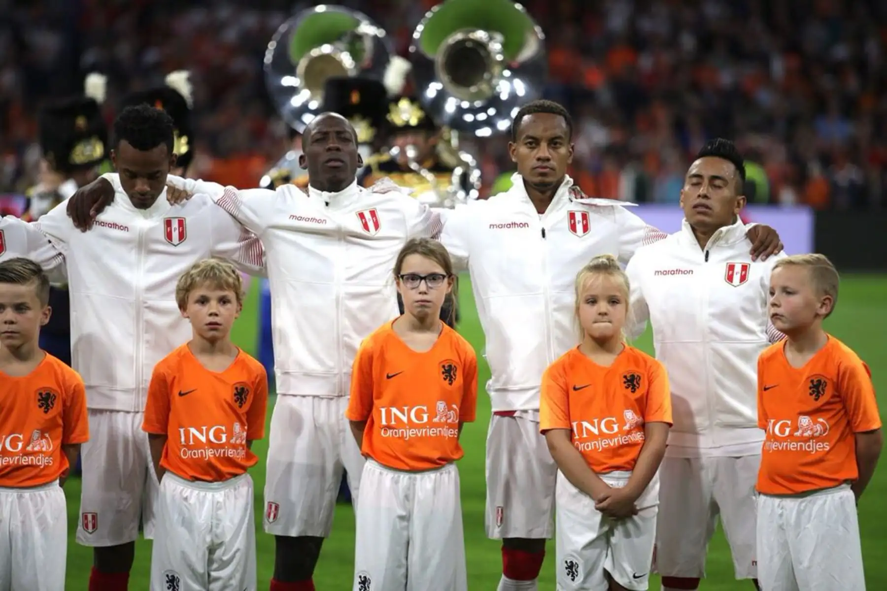 Partido amistoso entre Perú y Holanda , en el  estadio Johan Cruijff Arena en Amsterdam (Holanda). Foto: ANDINA/FPF