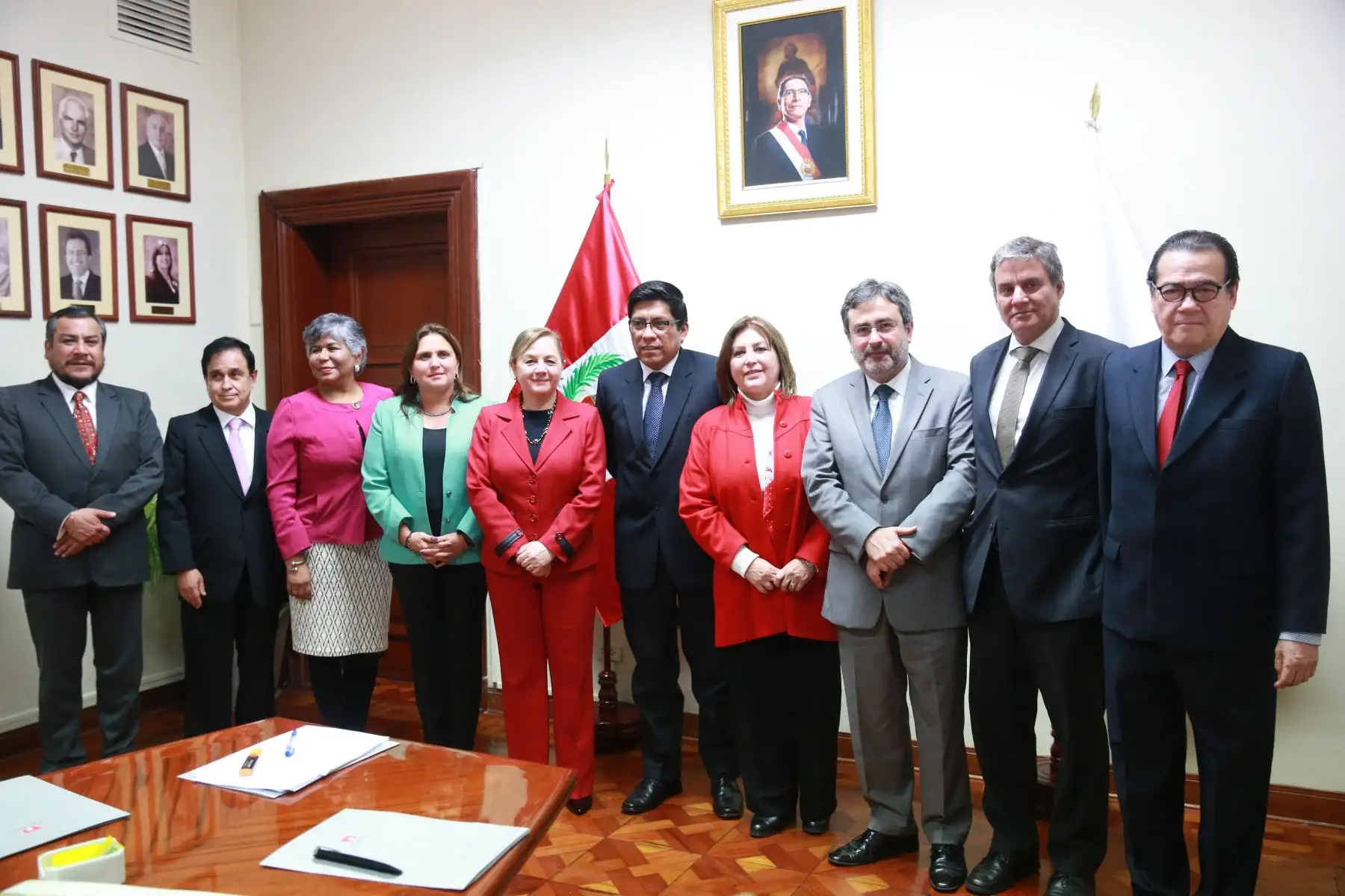 Ministro de Justicia y Derechos Humanos, Vicente Zeballos Salinas, se reunió con ex ministros de su sector.Foto:ANDINA/ Jhony Laurente