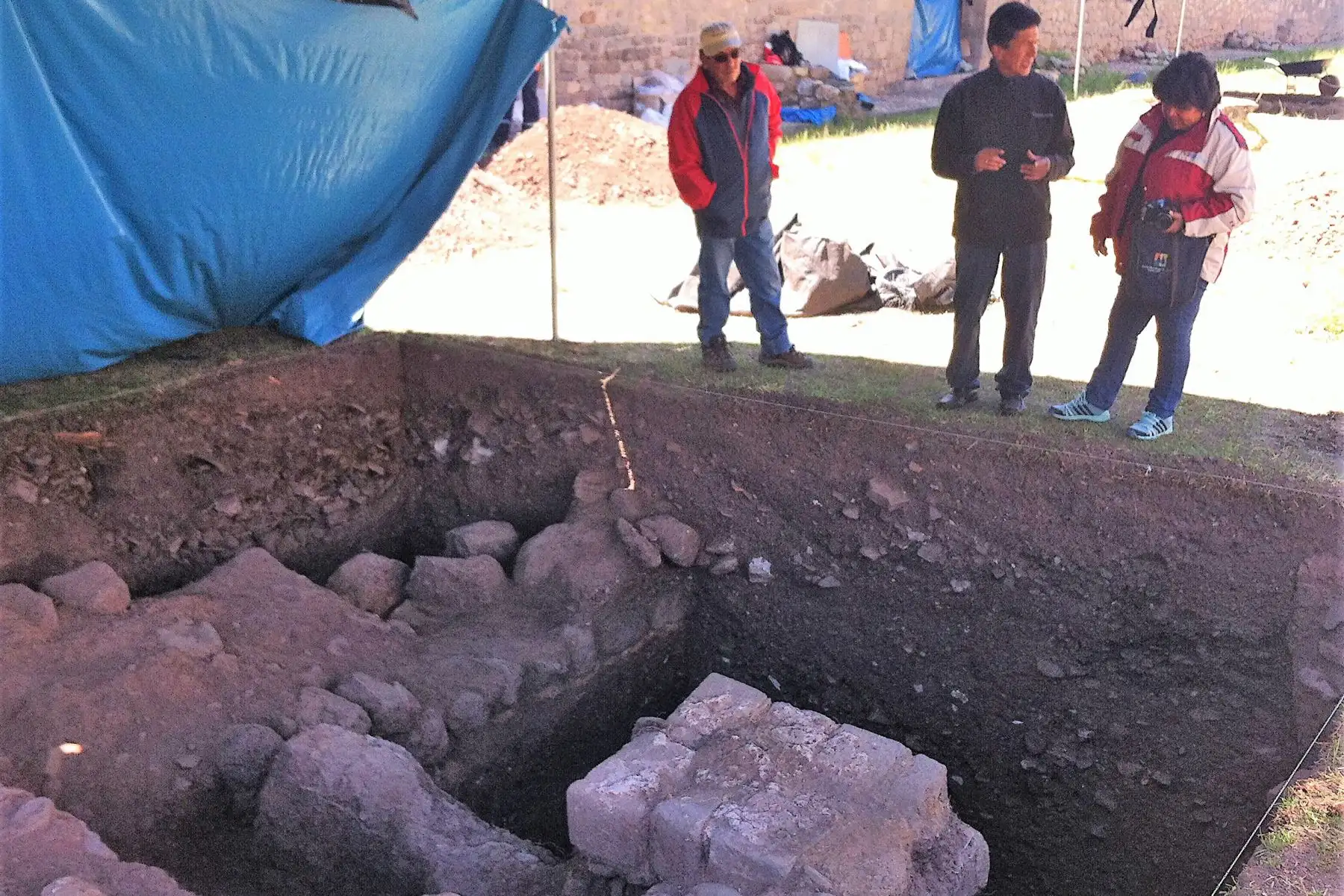 Hallan muro de origen Inca en sede de Palacio de Justicia de Cusco. ANDINA/Percy Hurtado Santillán