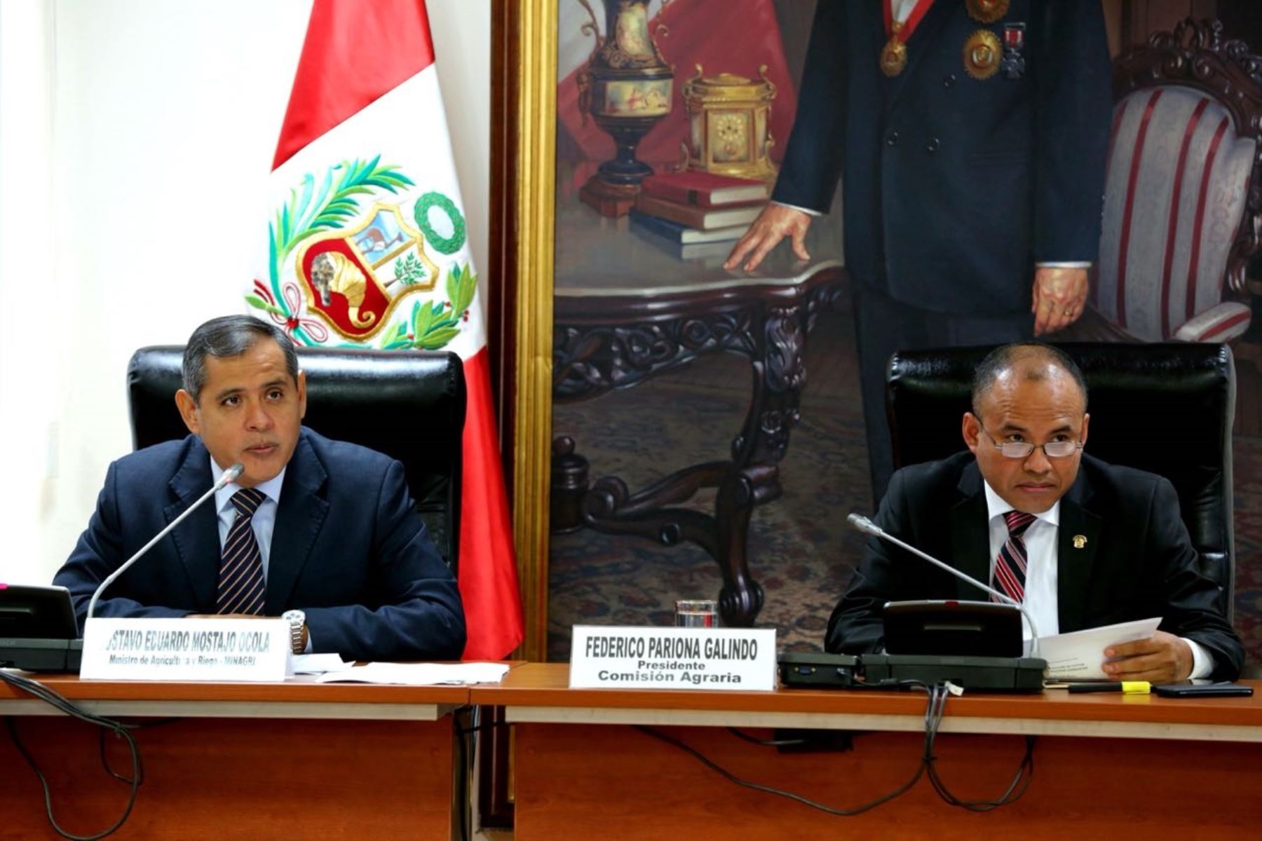 Ministro Gustavo Mostajo en la Comisión Agraria del Congreso.