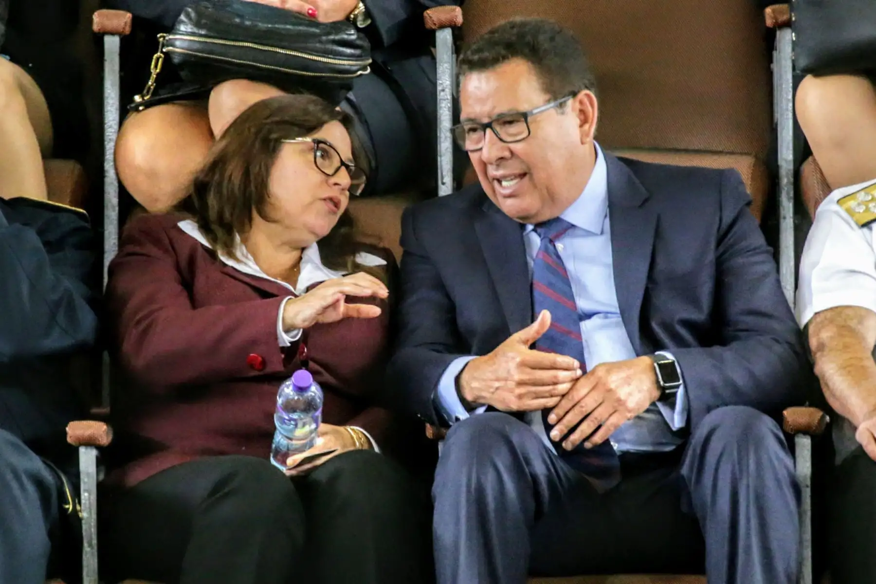 Ministros de Defensa, José Huerta y de la Mujer, Ana María Mendieta, encabezan jornada de sensibilización contra la violencia hacia la mujer. Foto: ANDINA/Luis Iparraguirre