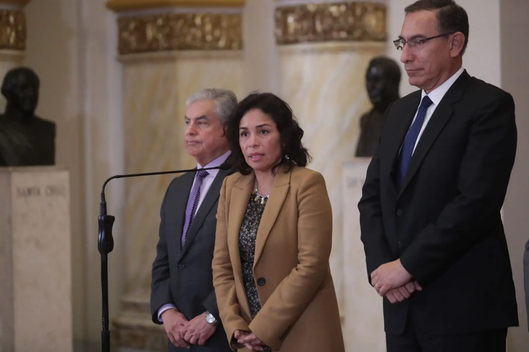 Presidente de la República, Martín Vizcarra, encabeza presentación de la máscara de Sicán en Palacio de Gobierno.Foto: ANDINA/Prensa Presidencia/Carlos Lezama