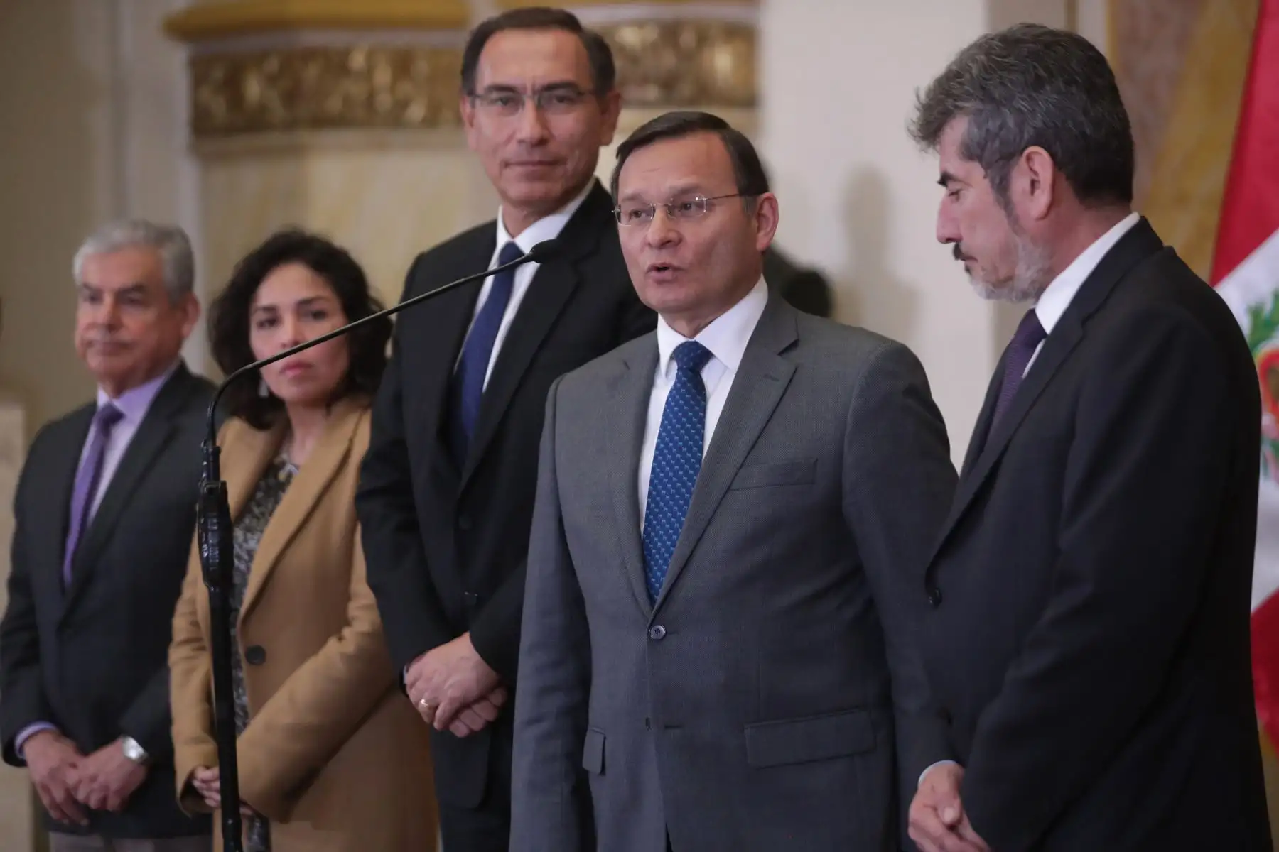 Presidente de la República, Martín Vizcarra, encabeza presentación de la máscara de Sicán en Palacio de Gobierno.Foto: ANDINA/Prensa Presidencia/Carlos Lezama