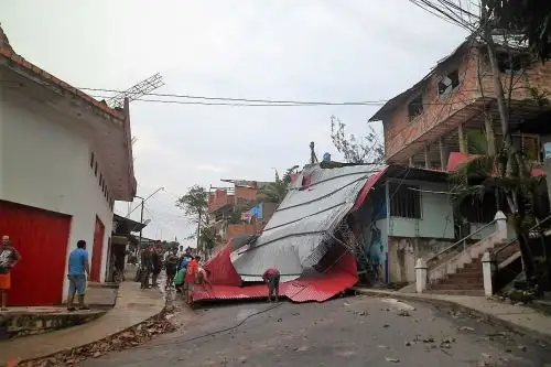 Granizo y vientos fuertes causan estragos en Tarapoto. Foto: ANDINA.