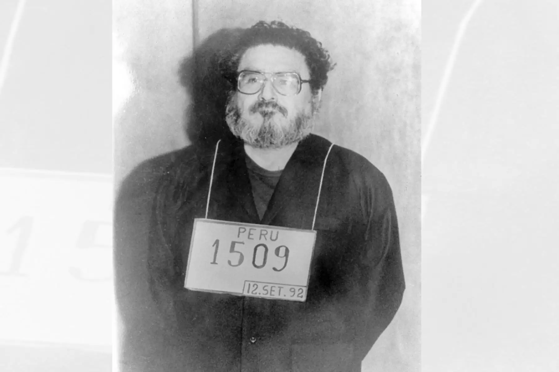 Presentación del líder senderista Abimael Guzmán Reynoso el 13 de setiembre de 1992. Foto: Policía Nacional