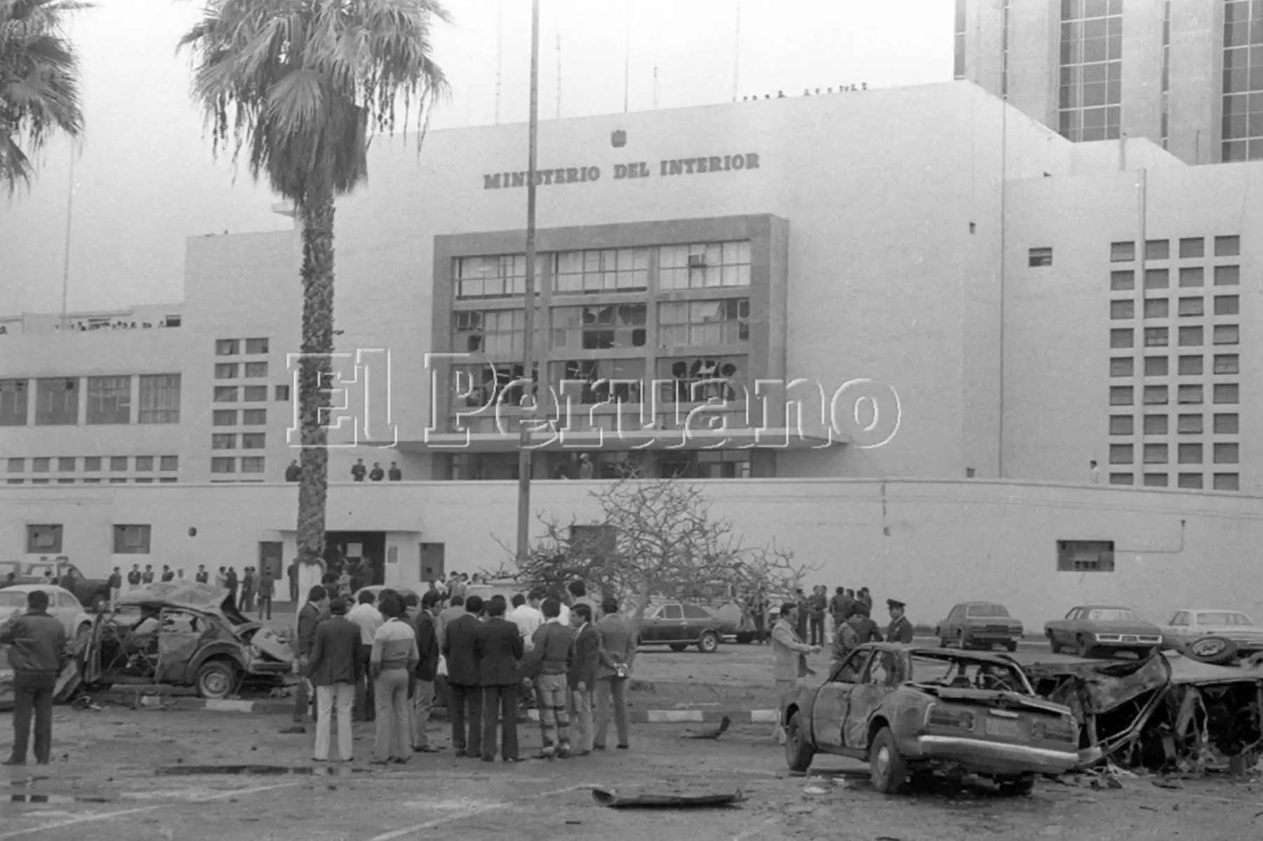 Atentado terrorista contra la sede del Ministerio del Interior. Lima, 25 julio de 1985. Foto: Archivo Histórico de EL PERUANO. Foto: Archivo Histórico de EL PERUANO / Manuel Cahua