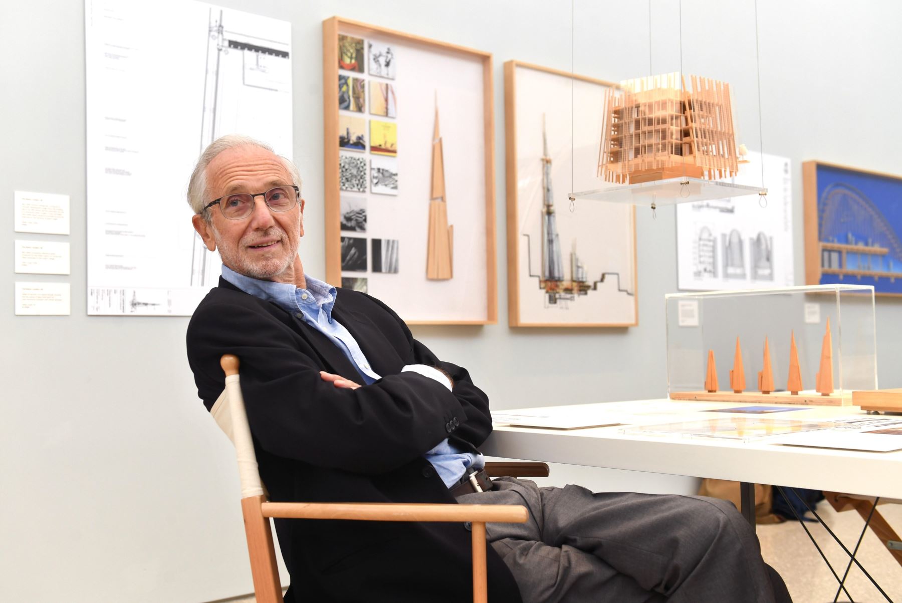 Renzo Piano sonríe durante la presentación de su exposición en la Real Academia de las Artes en Londres Foto: EFE