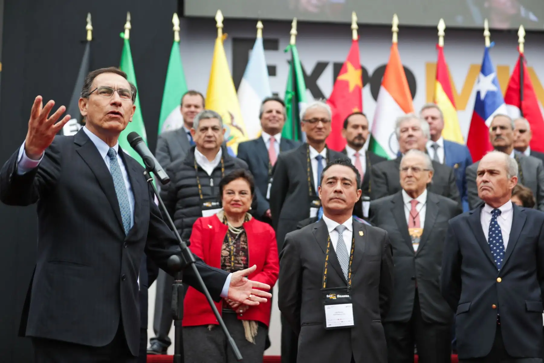 Jefe del Estado, Martín Vizcarra, participa en la inauguración de Expo Mina Perú 2018. Foto: ANDINA / PRESIDENCIA/Carlos Lezama.