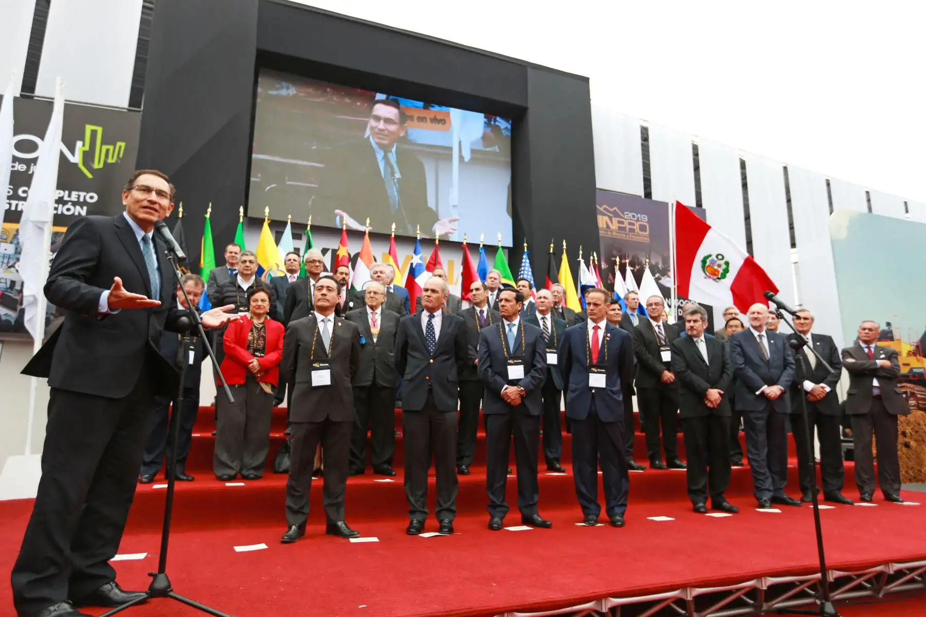 Jefe del Estado, Martín Vizcarra, participa en la inauguración de Expo Mina Perú 2018. Foto: ANDINA / PRESIDENCIA/Carlos Lezama.