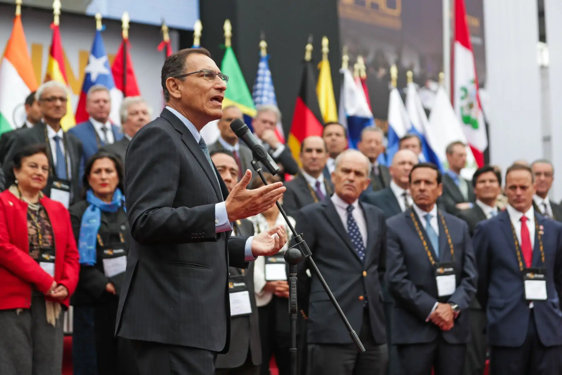 Jefe del Estado, Martín Vizcarra, participa en la inauguración de Expo Mina Perú 2018. Foto: ANDINA / PRESIDENCIA/Carlos Lezama.