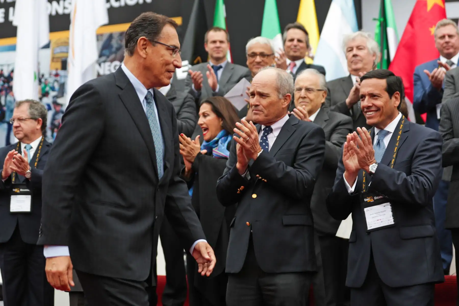 Jefe del Estado, Martín Vizcarra, participa en la inauguración de Expo Mina Perú 2018. Foto: ANDINA / PRESIDENCIA/Carlos Lezama.