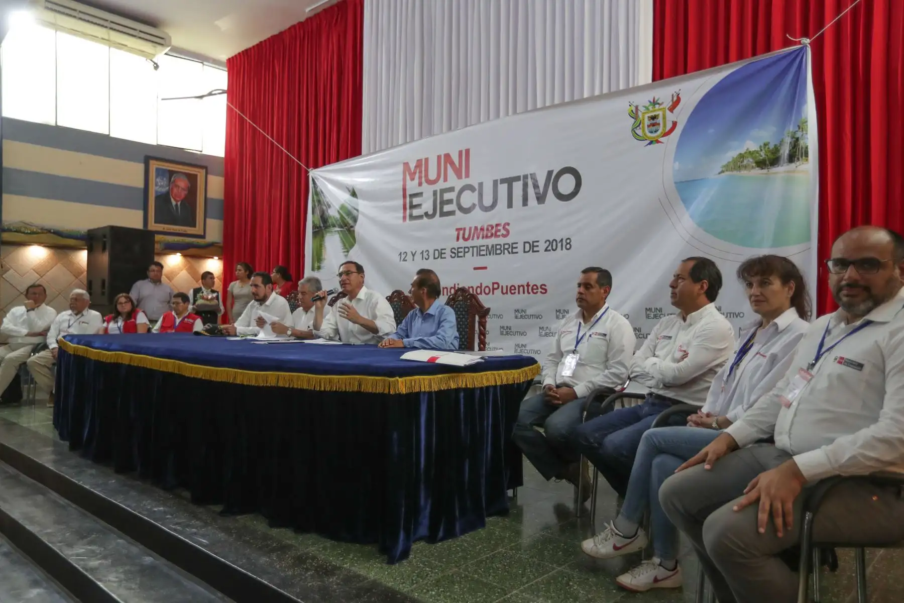 Presidente Martín Vizcarra participò en el Muni Ejecutivo Extraordinario en Tumbes.Foto:ANDINA/Prensa Presidencia