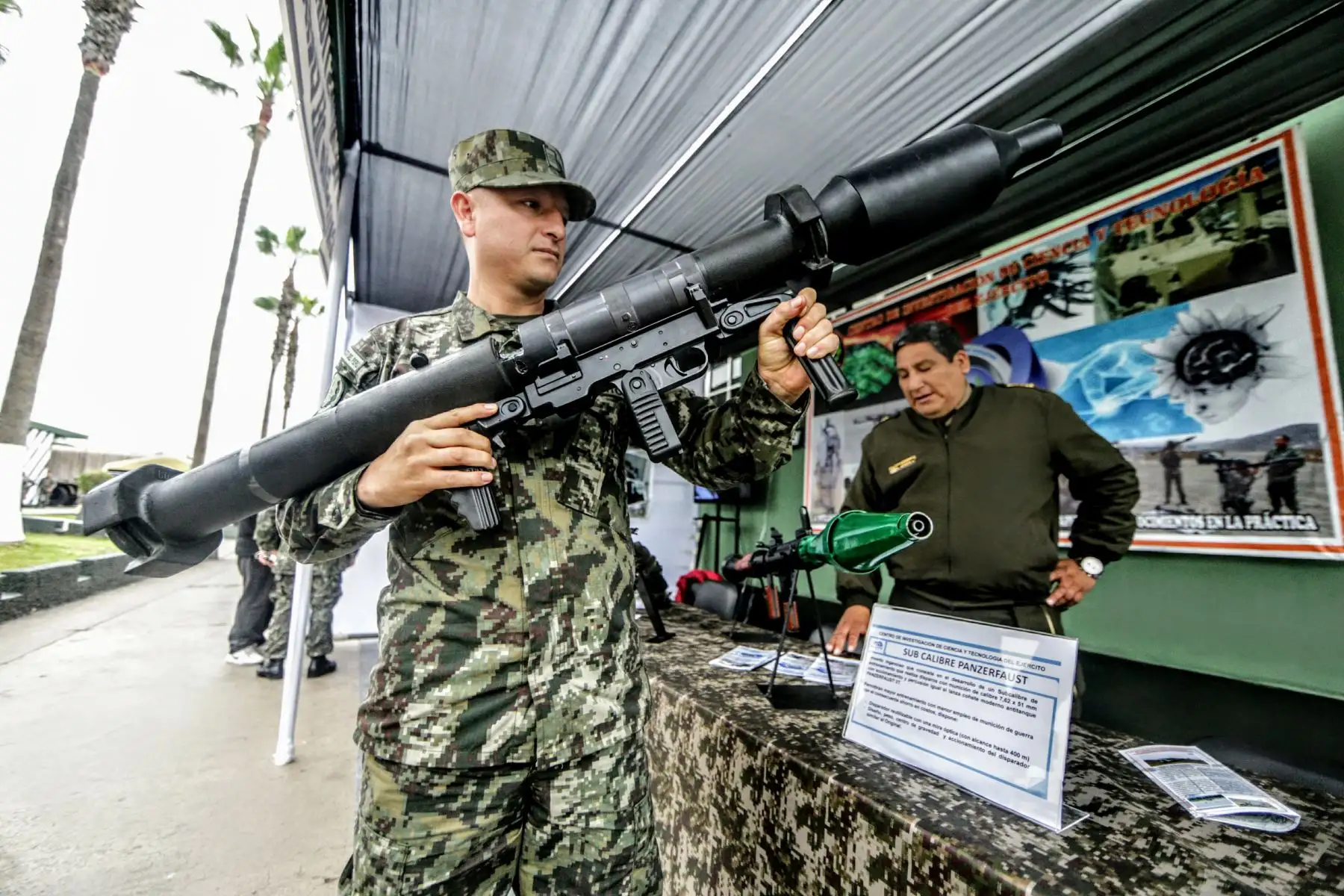 Exposición de Tecnología Militar TECMIL 2018 en la Escuela Militar de Chorrillos. Foto: ANDINA/Luis Iparraguirre