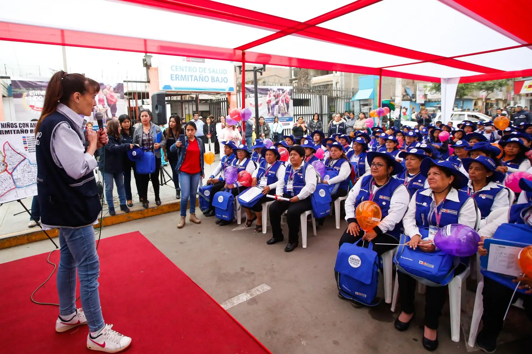 Ministra Silvia Pessah visitò casa por casa a familias de Lima Norte para combatir la anemia, en el populoso distrito de Independencia.Foto: ANDINA/Minsa