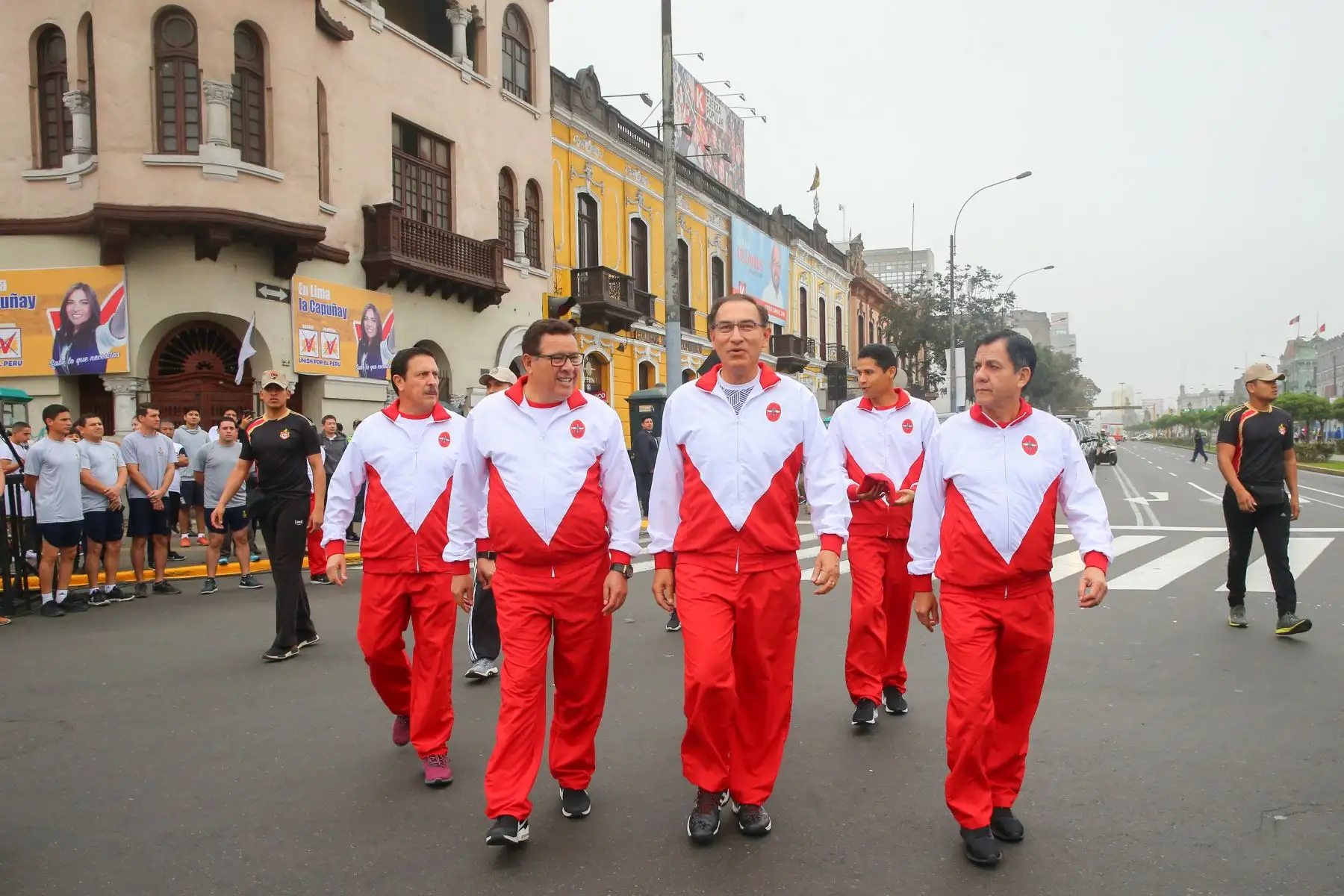 Presidente Martín Vizcarra participò en carrera cívico militar de las Fuerzas Armadas.Foto: ANDINA/Prensa Presidencia