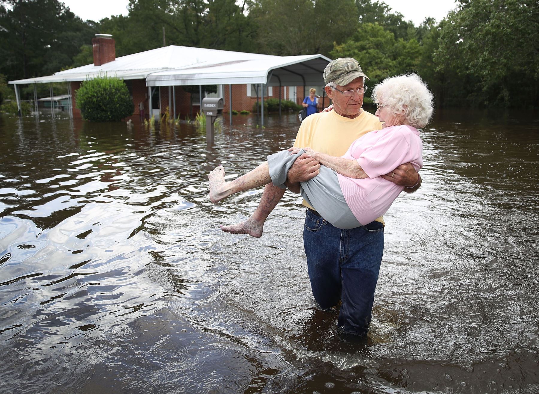 Inundación en Carolina del Norte por el hurac´na Florence Foto: AFP