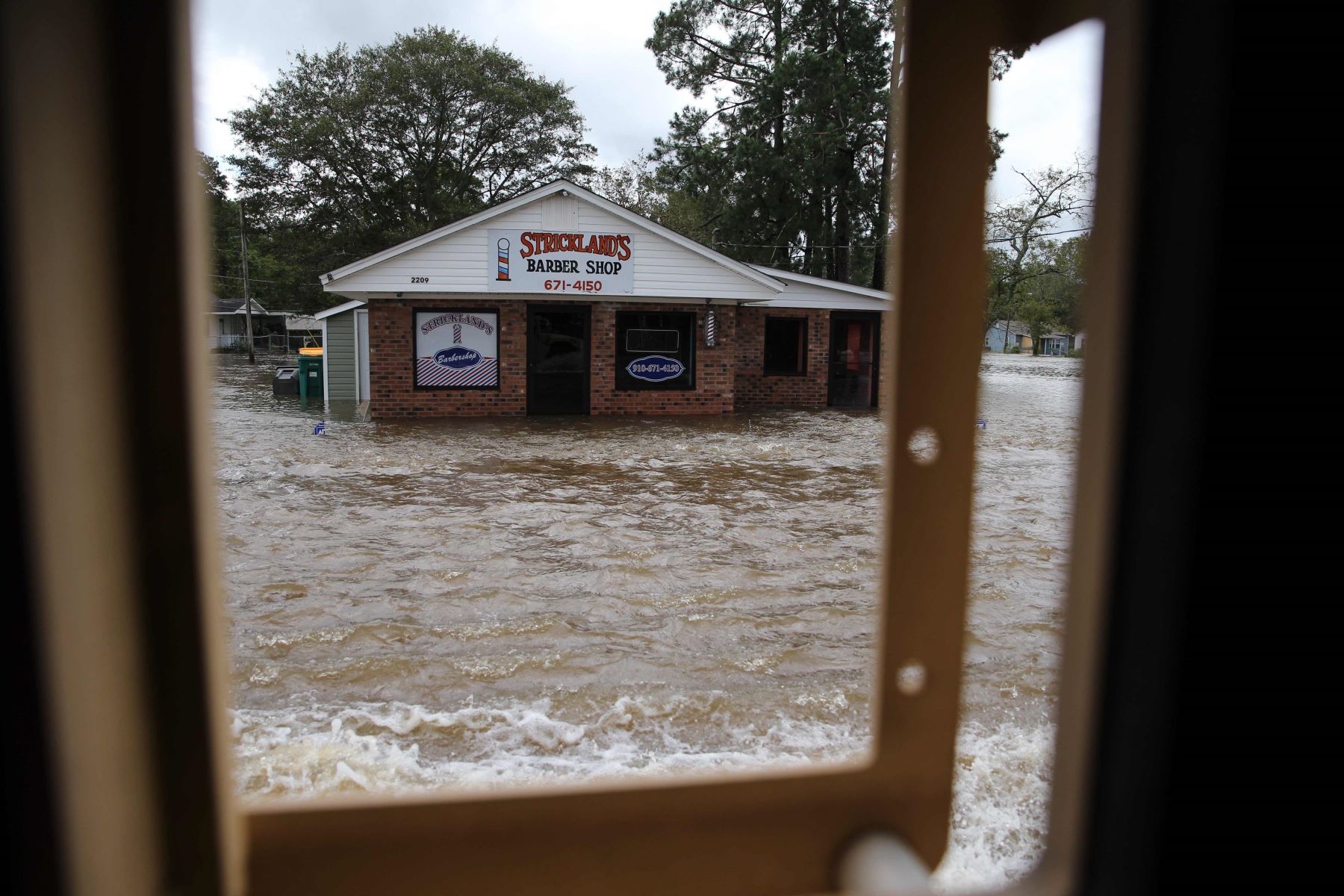 Calles inundadas en Carolina del Norte Foto: AFP