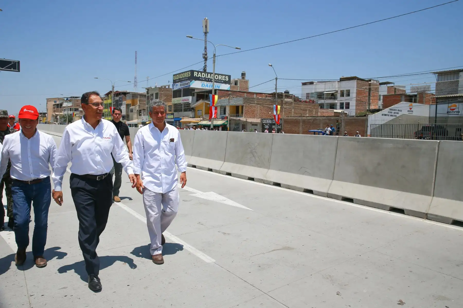 Jefe de Estado Martín Vizcarra inauguró obras de infraestructura vial en el distrito de Lancones, provincia de Sullana (Piura).Foto: ANDINA/Prensa Presidencia