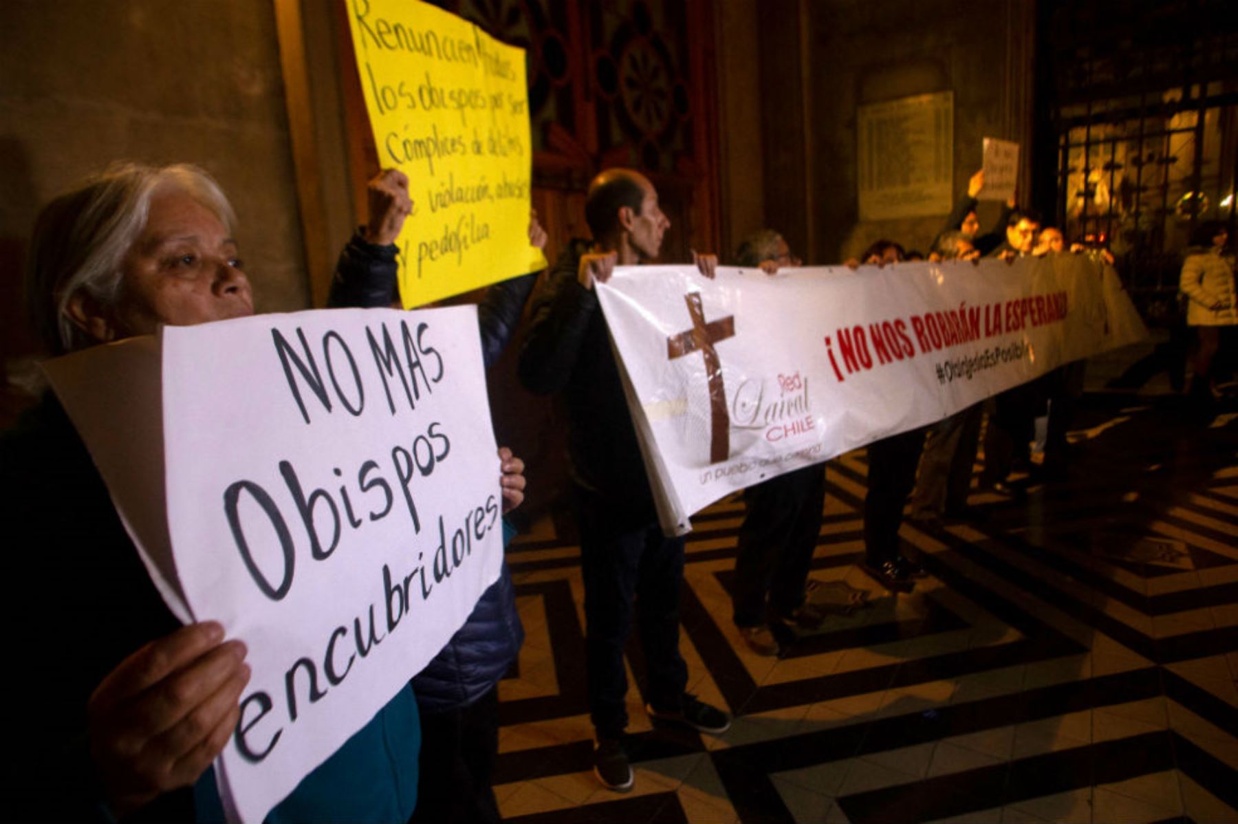 Protestas en Chile por los escándalos de abuso sexual por parte de miembros de la Iglesia. Foto: AFP