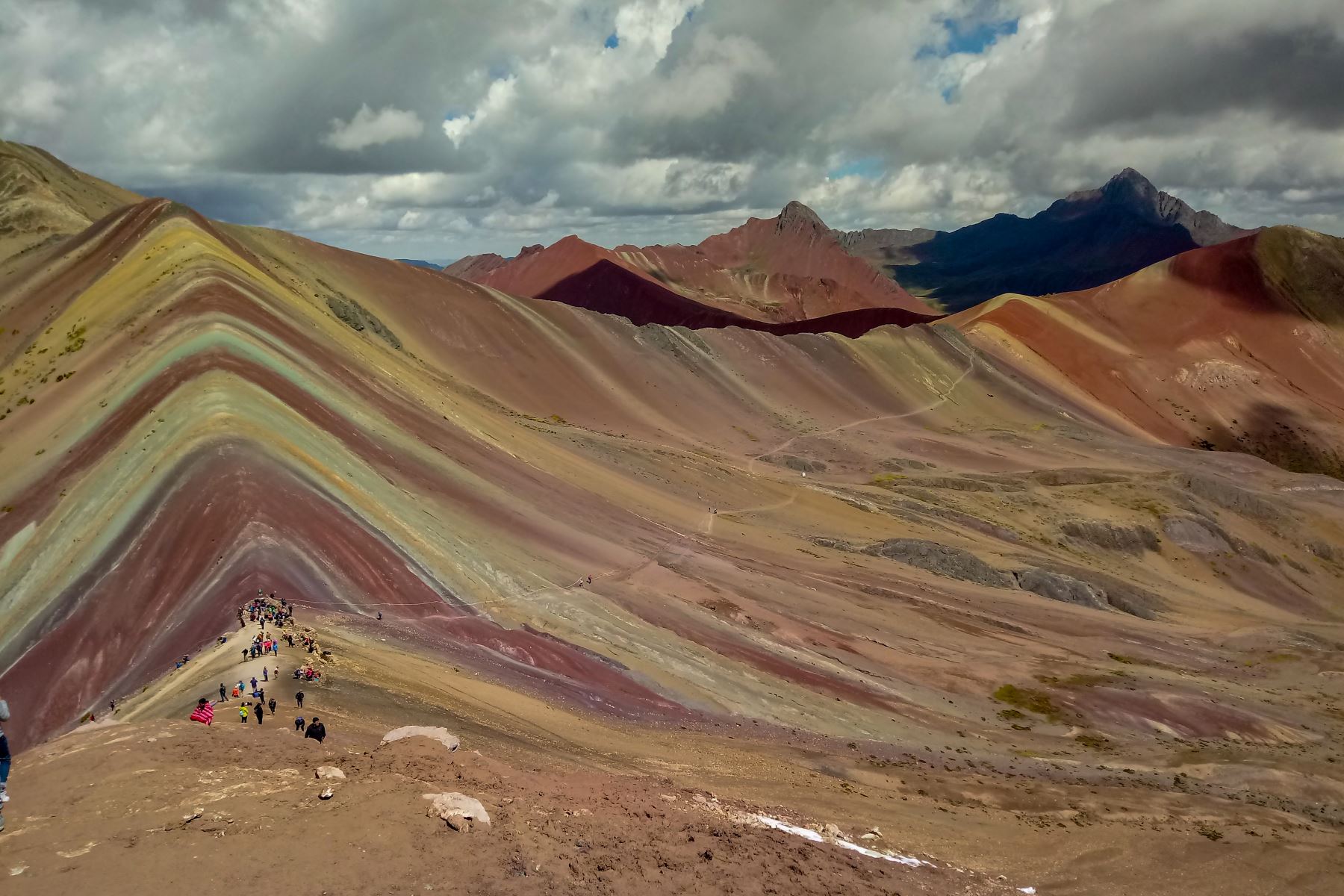600 turistas visitan diariamente la Montaña Colores por esta ruta. Foto: ANDINA/proyecto Minam-CAF