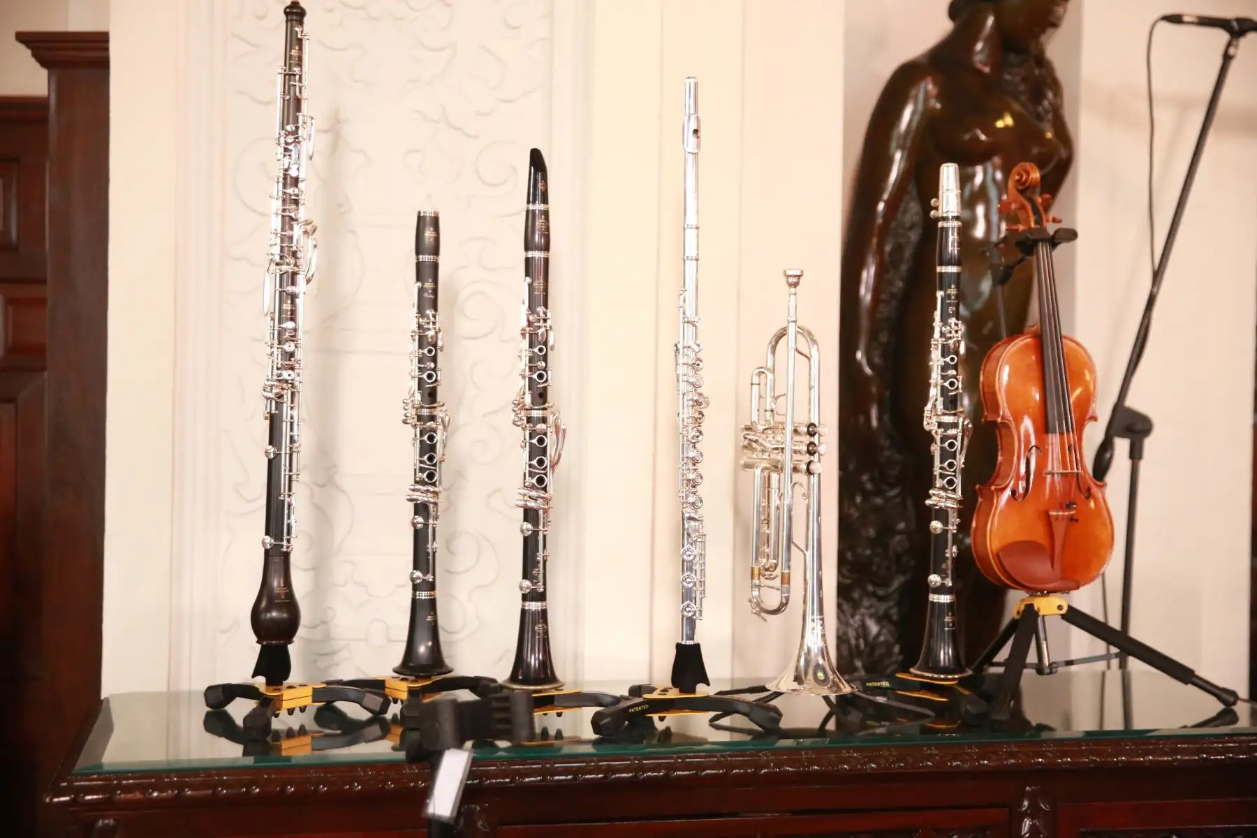La primera dama Maribel Díaz participó esta mañana en la ceremonia de entrega de donación de instrumentos musicales a Sinfonía por el Perú por parte de la Embajada de China. Foto: ANDINA/Vidal Tarqui/ Prensa Presidencia