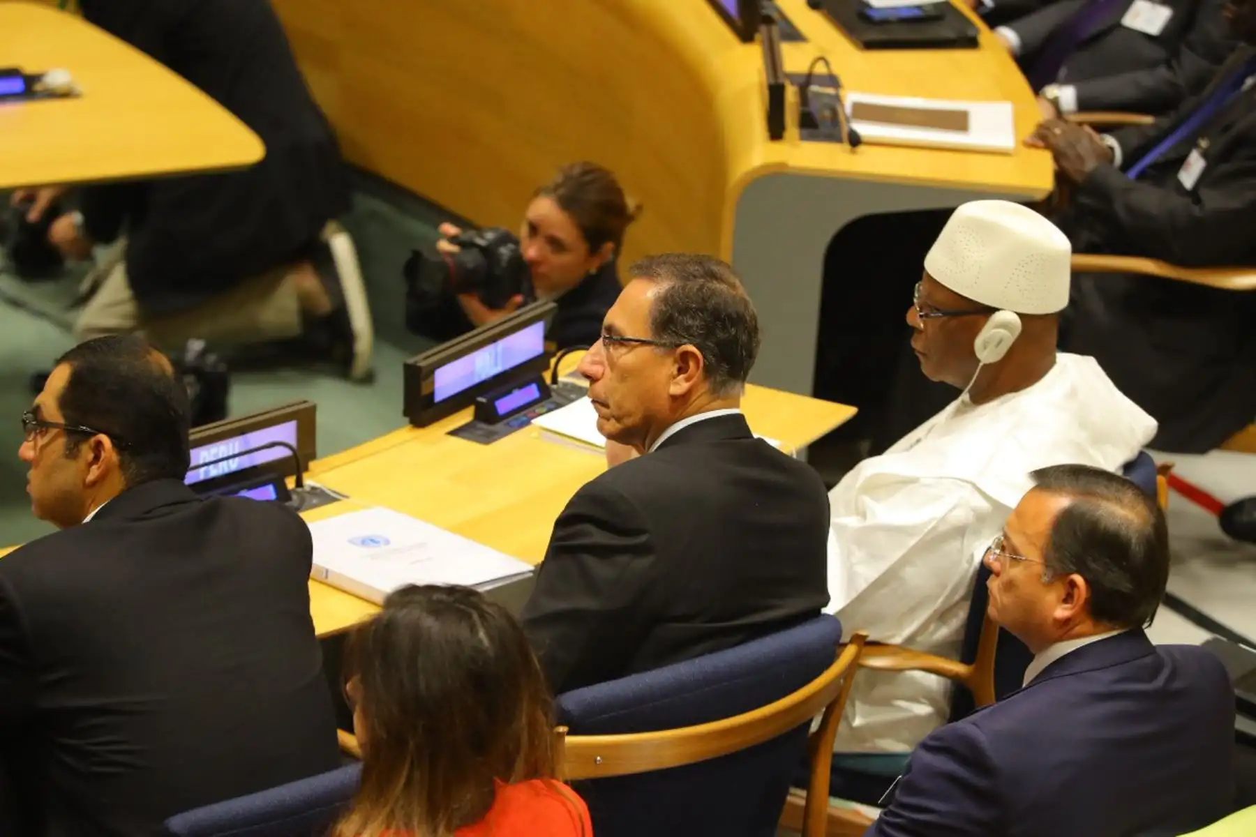 24/09/2018   Desde Nueva York, presidente de la República, Martín Vizcarra, participa en la Sesión Especial de la Asamblea General de las Naciones Unidas sobre Narcotráfico.Foto: ANDINA/Prensa Presidencia