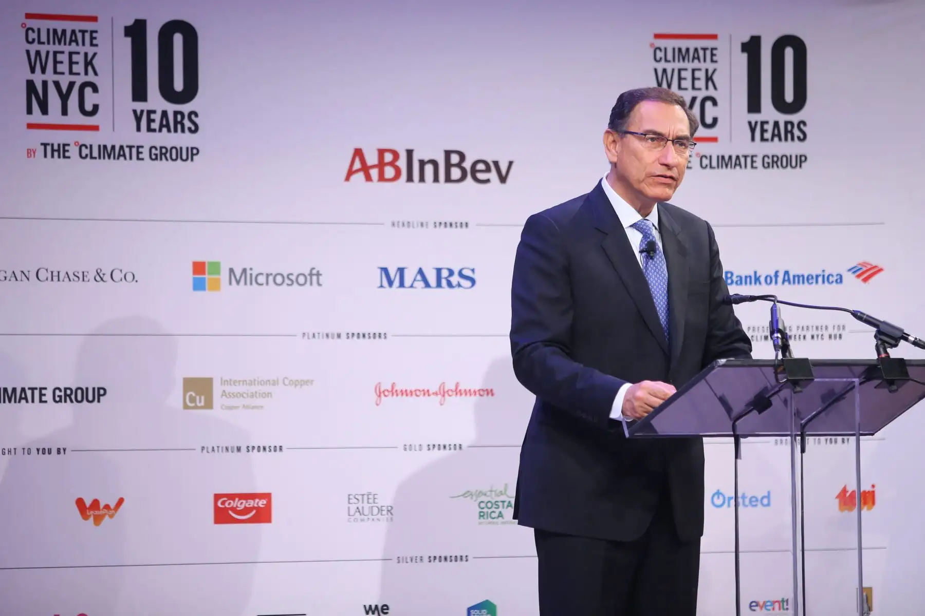 24/09/2018   El presidente de la República, Martín Vizcarra, intervino en el segmento de Líderes del evento ‘La Semana del Clima’ que se llevó a cabo en la sede del New York Times, Estados Unidos. Foto: ANDINA/Juan Carlos Guzman/Prensa Presidencia