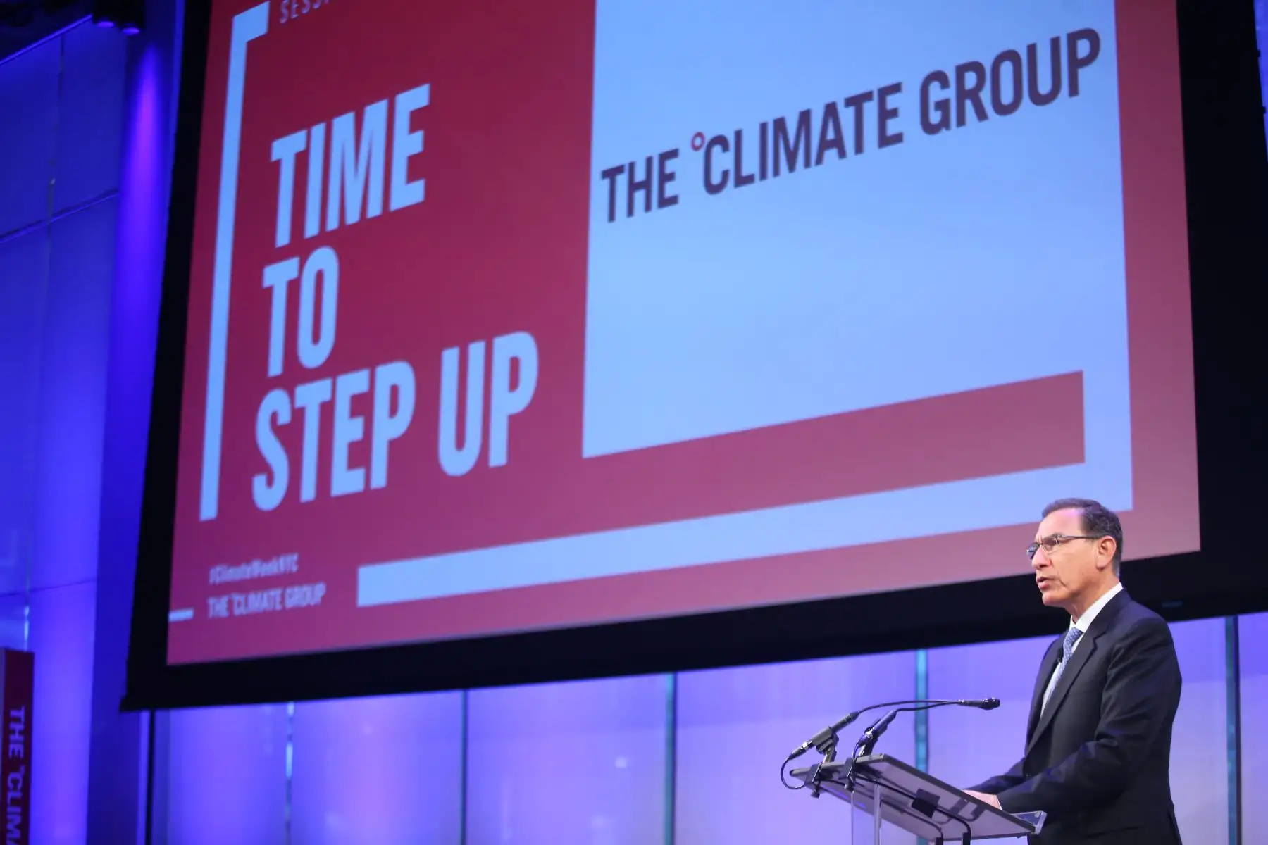 El presidente de la República, Martín Vizcarra, intervino en el segmento de Líderes del evento ‘La Semana del Clima’ que se llevó a cabo en la sede del New York Times, Estados Unidos. Foto: ANDINA/Juan Carlos Guzman/Prensa Presidencia