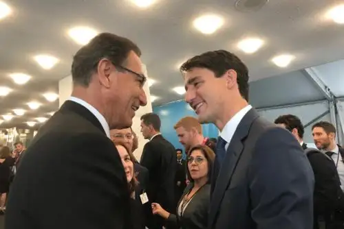 Presidente Martín Vizcarra sostiene encuentro con primer ministro de Canadá, Justin Trudeau.